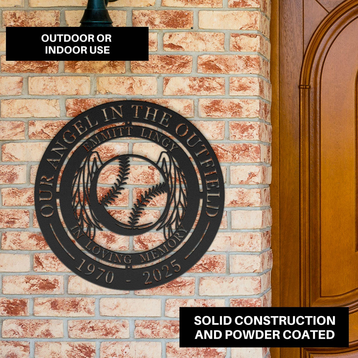 Memorial For Baseball Lover Wall Sign Tribute Personalized Memorabilia Decor Outdoor Indoor Dad Memory Decorations
