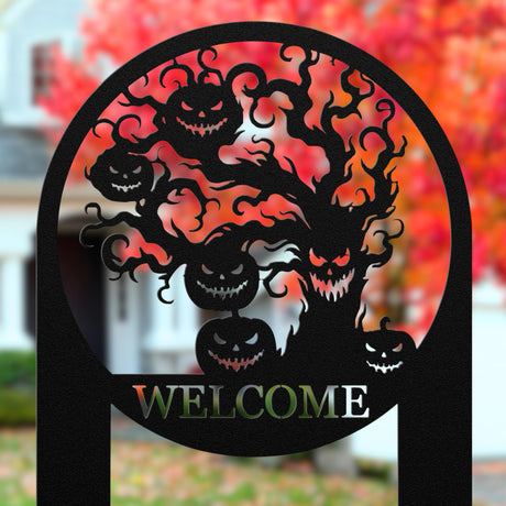 Pumpkin Welcome Sign