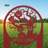 Pumpkin Welcome Sign Yard Staked Outdoor Fall Decor Autumn Spooky Decorations