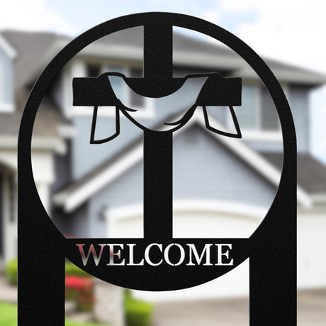 Cross Welcome Sign