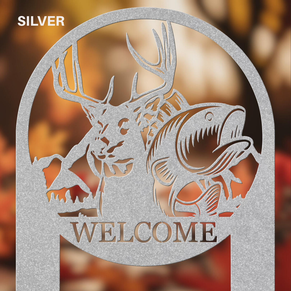 Wildlife Nature Welcome Sign Staked Landscaping Hunting Outside Decor