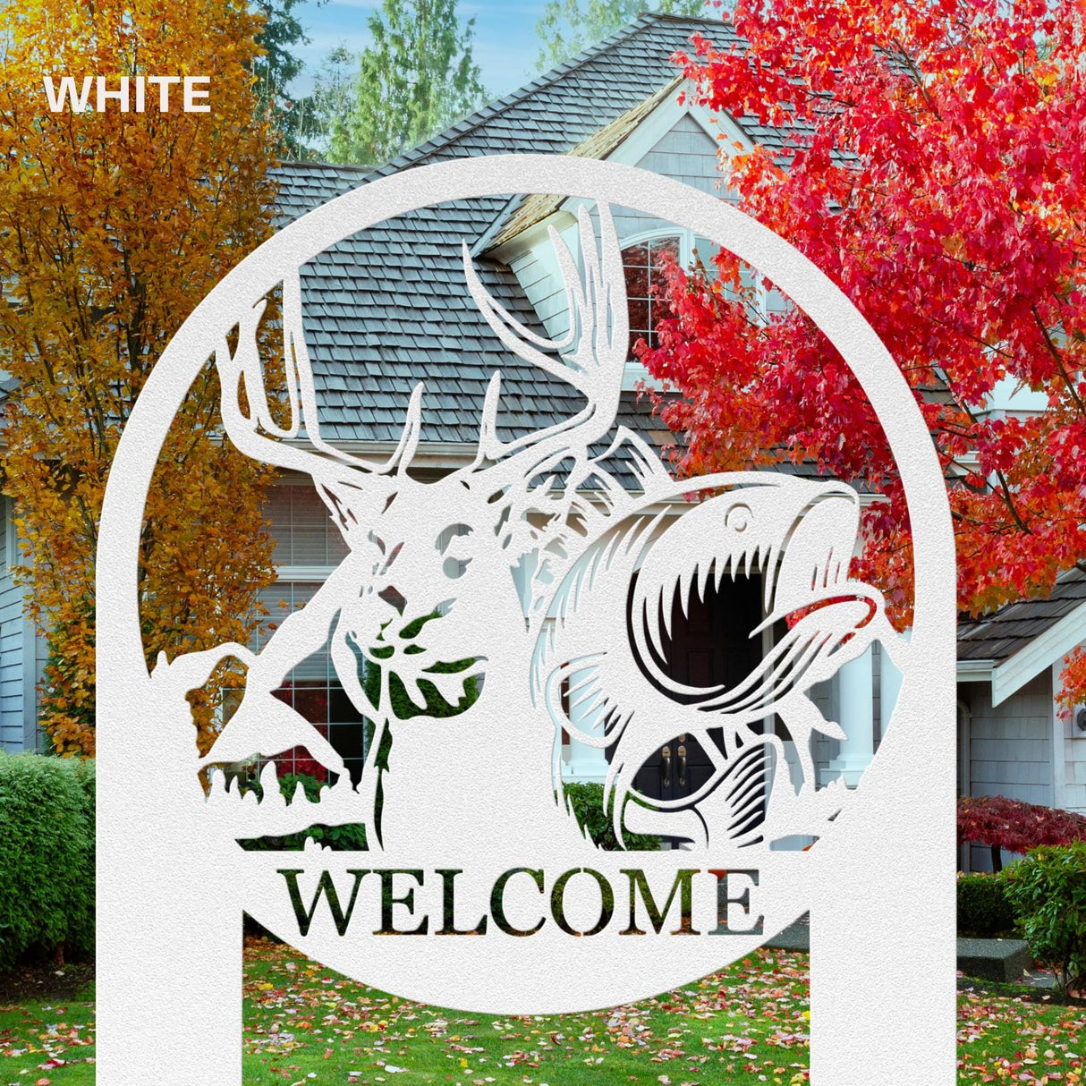 Wildlife Nature Welcome Sign Staked Landscaping Hunting Outside Decor