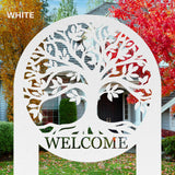 Tree of Life Welcome Stake Sign Front Landscaping Outdoor Yard Decor