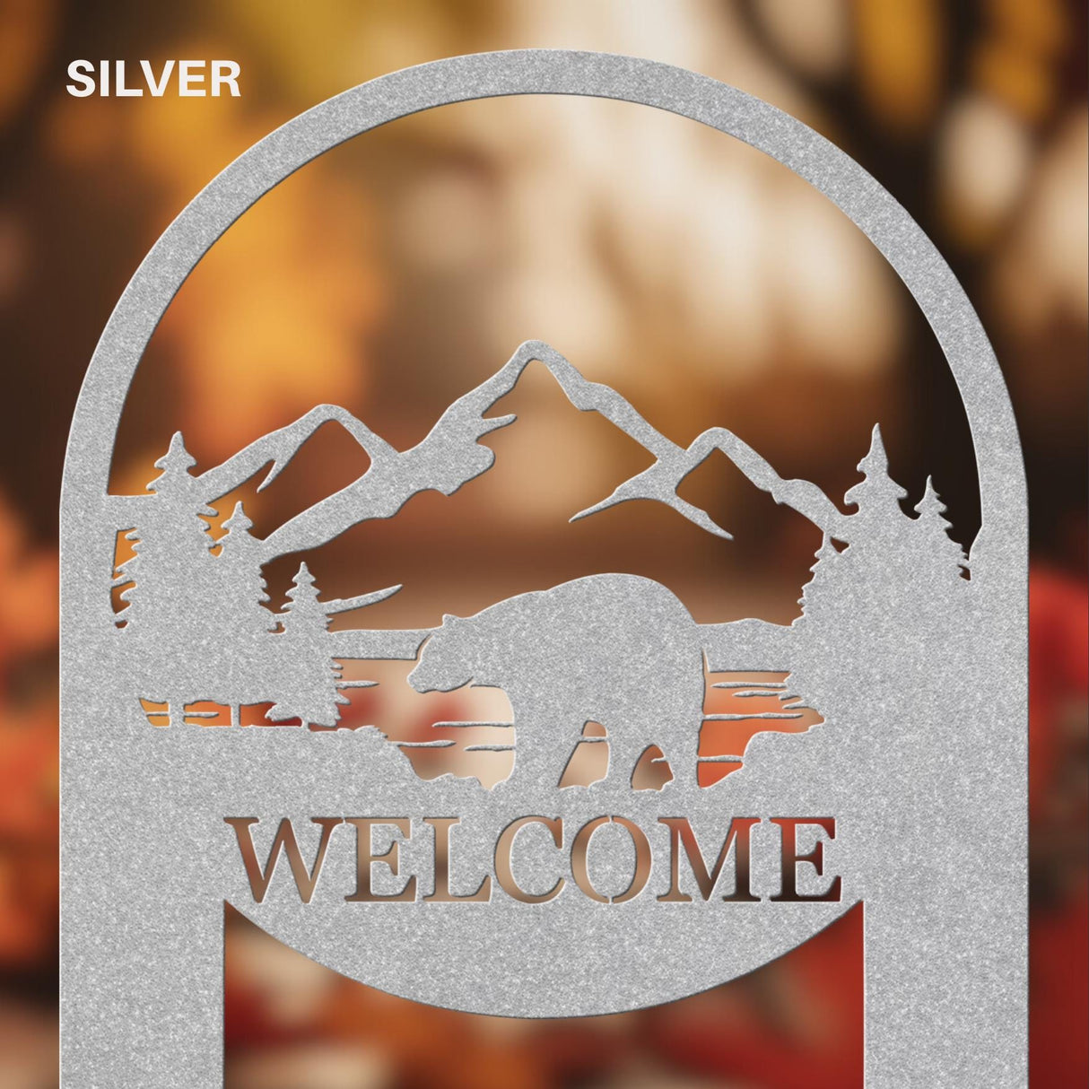 Bear Outdoor Welcome Stake Sign Decor for Front Yard