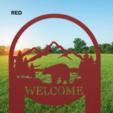 Bear Outdoor Welcome Stake Sign Decor for Front Yard