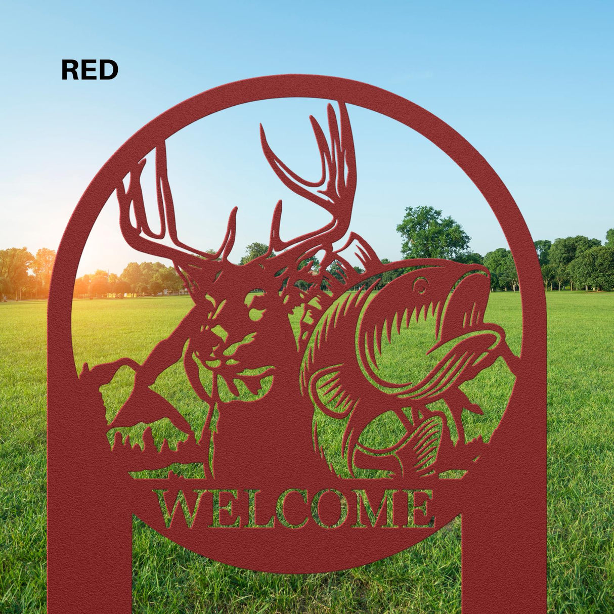 Wildlife Nature Welcome Sign Staked Landscaping Hunting Outside Decor