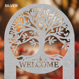 Tree of Life Welcome Stake Sign Front Landscaping Outdoor Yard Decor