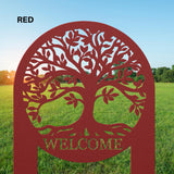 Tree of Life Welcome Stake Sign Front Landscaping Outdoor Yard Decor