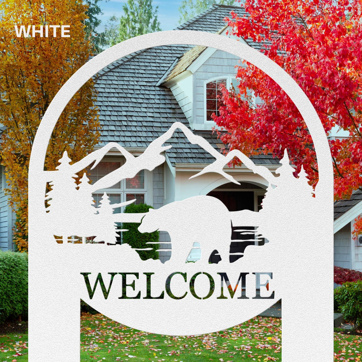 Bear Outdoor Welcome Stake Sign Decor for Front Yard
