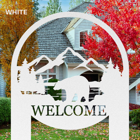 Bear Outdoor Welcome Stake Sign Decor for Front Yard