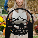 Bear Outdoor Welcome Stake Sign Decor for Front Yard