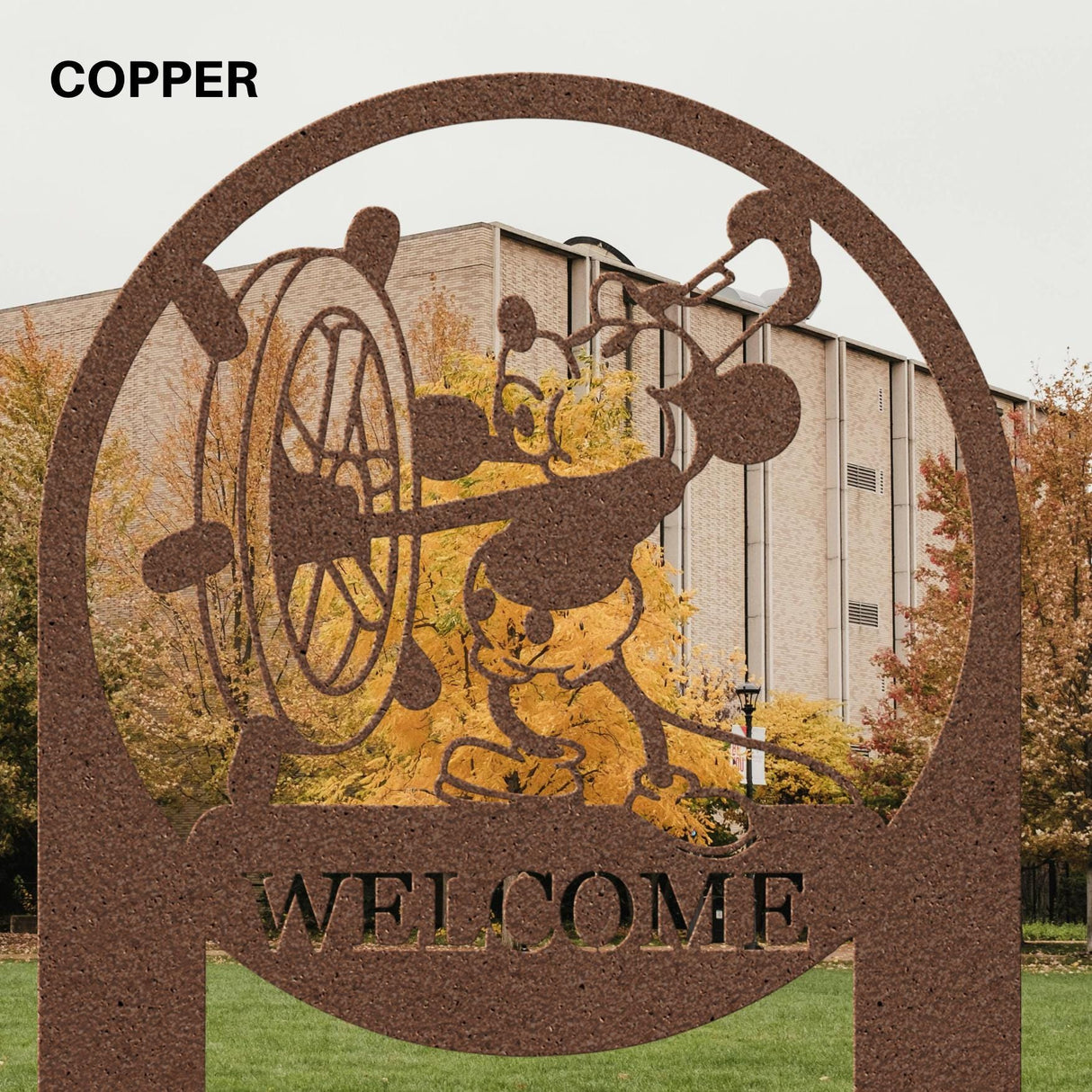 Steamboat Willie Outdoor Decor Stake Metal Welcome Sign