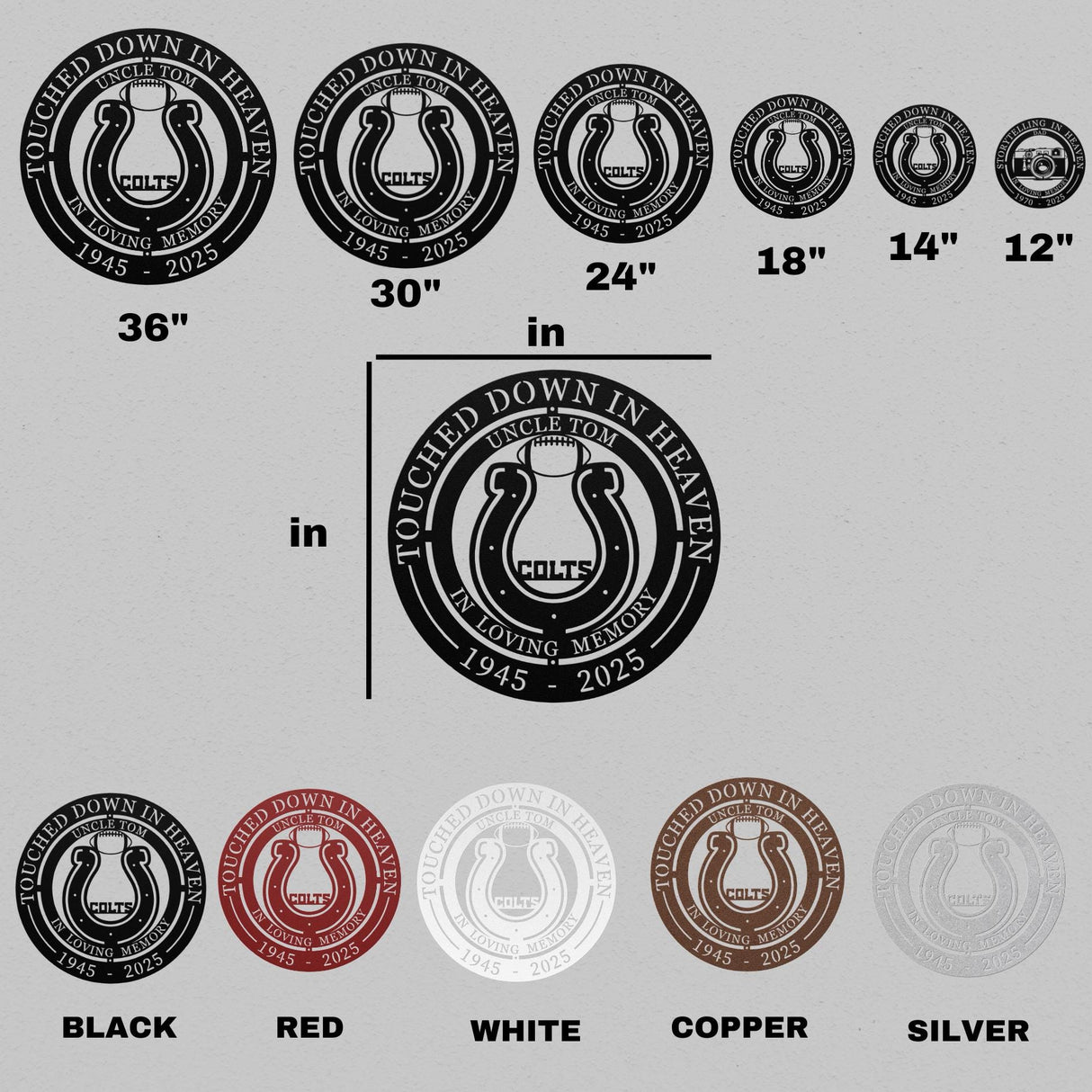 Indianapolis Football Memorial Gift for Loss Sympathy Gift Touched Down in Heaven