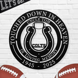 Indianapolis Football Memorial Gift for Loss Sympathy Gift Touched Down in Heaven