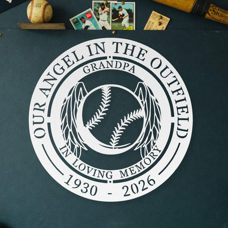 Our Angel in the Outfield Memorial Sign