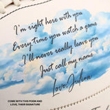 Personalized Football Memorial - Touched Down In Heaven Photo Football Gift for Dad or Player