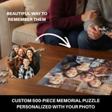 Custom Memorial Puzzle 500 Piece - Personalized Photo Tribute in Loving Memory