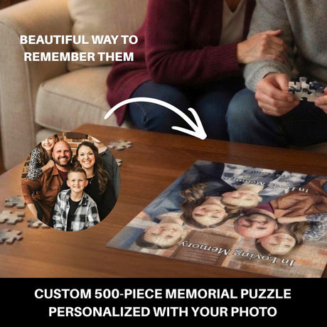 Custom Memorial Puzzle 500 Piece - Personalized Photo Tribute in Loving Memory