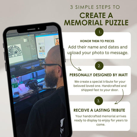 Custom Memorial Puzzle 500 Piece - Personalized Photo Tribute in Loving Memory Family Gift
