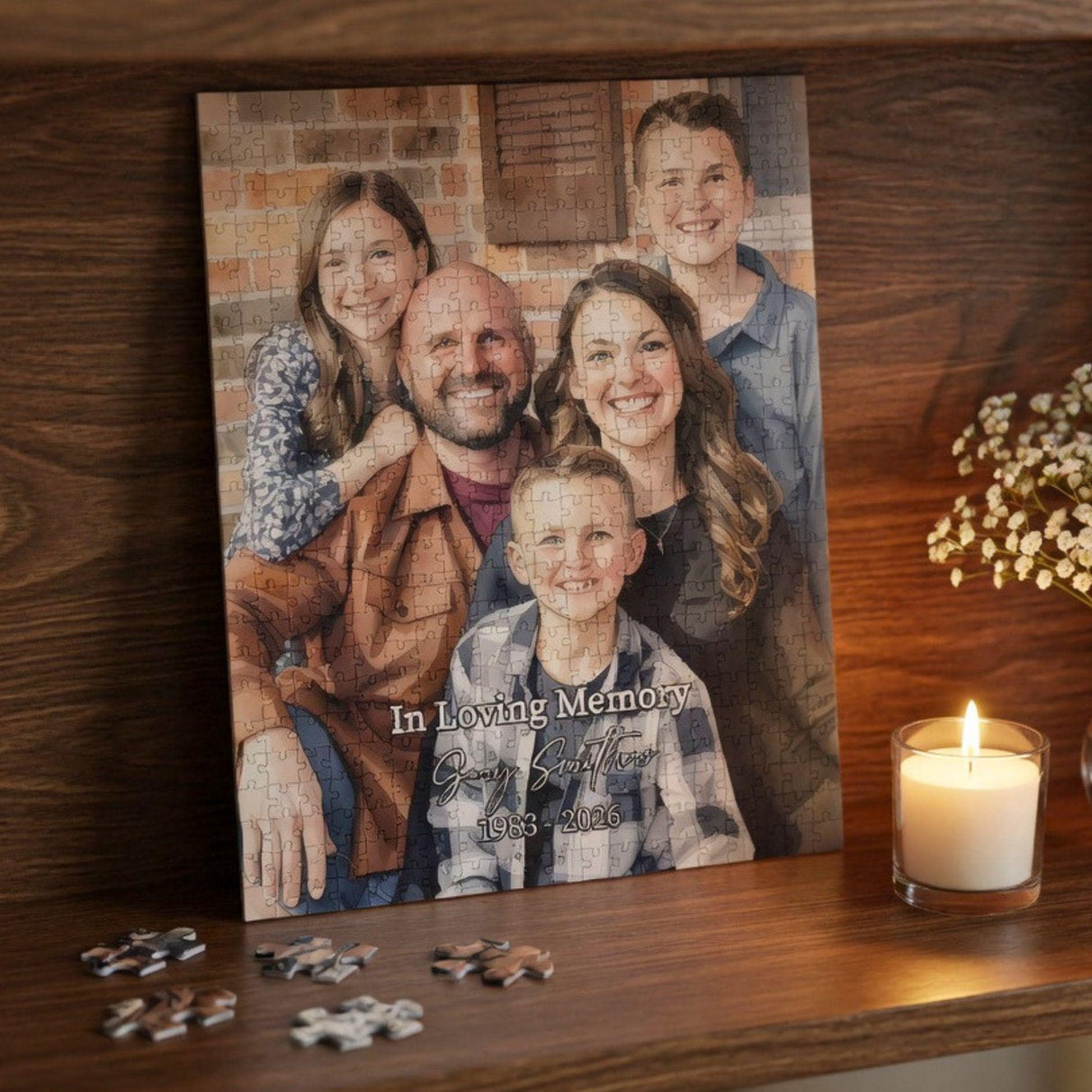 Custom Memorial Puzzle 500 Piece - Personalized Photo Tribute in Loving Memory
