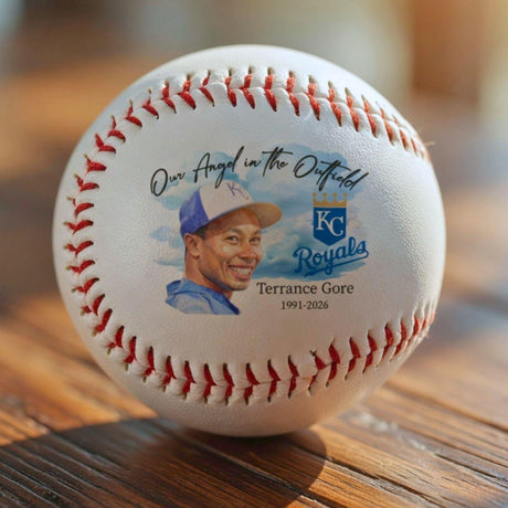 Personalized Baseball Team Memorial - Our Angel in the Outfield Photo Sports Fan Gift