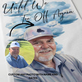 Personalized Golf Towel Memorial Gift - Until We Tee Off Again Photo Golfing Dad Sympathy