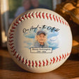 Personalized Baseball Memorial - Our Angel in the Outfield Photo Baseball Gift for Dad or Grandpa