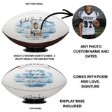 Personalized Football Memorial - Touched Down In Heaven Photo Football Gift for Dad or Player