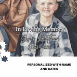 Custom Memorial Puzzle 500 Piece - Personalized Photo Tribute in Loving Memory Family Gift