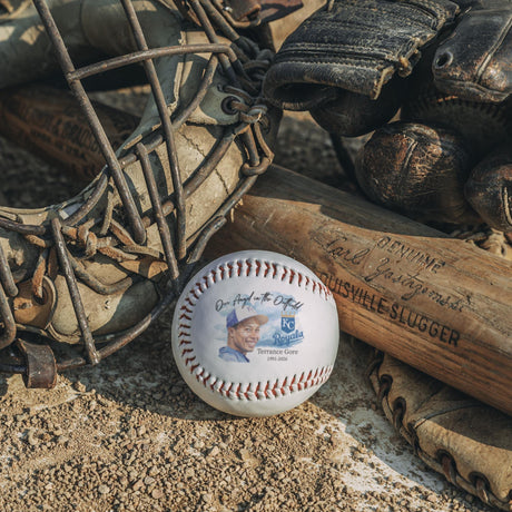 Personalized Baseball Team Memorial Ball - Our Angel in the Outfield Photo Sports Fan Gift