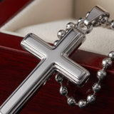 Farming the Fields of Heaven - Personalized Memorial Cross Necklace for Farmer Grandpa
