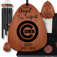 Chicago Cubs Baseball Memorial Wind Chime | Our Angel in the Outfield | Personalized Dad Sympathy Gift
