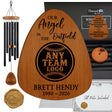 Personalized Baseball Memorial Wind Chime Any Team Logo | Our Angel in the Outfield | Grief Sports Gift