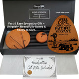 Farm Theme Memorial Wind Chimes - Laser Engraved Farming Sympathy Gift for Farmer Dad