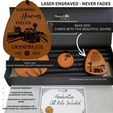Farm Theme Memorial Wind Chimes - Laser Engraved Farming Sympathy Gift for Farmer Dad
