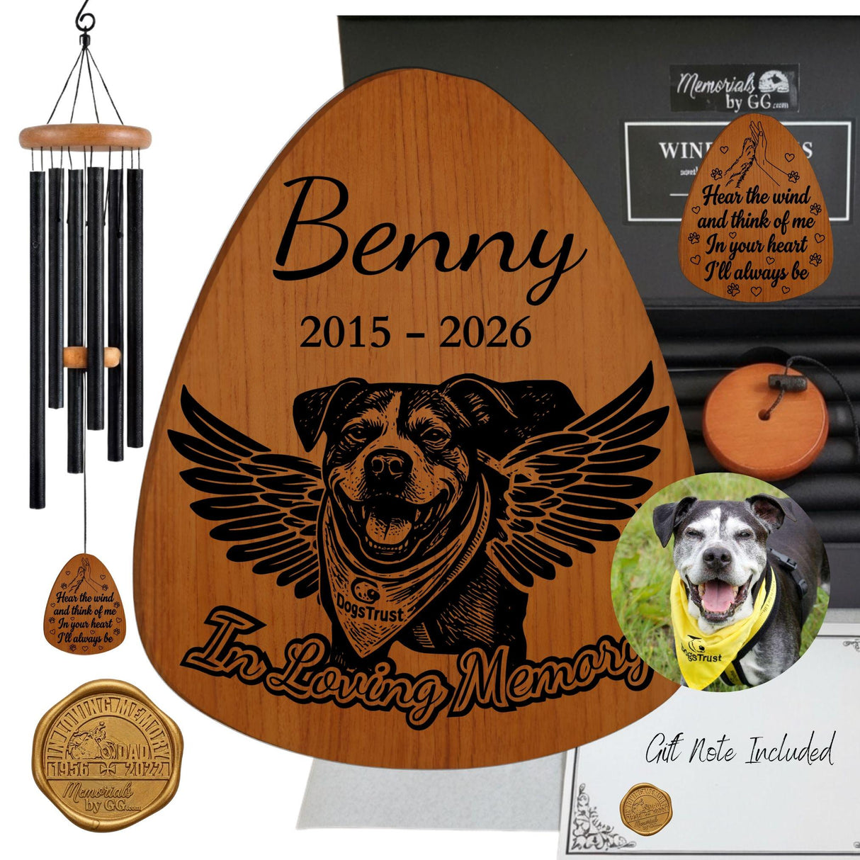 Pet Memorial Gifts for Dogs with Photo - Loss of a Dog Paw Sympathy Gift