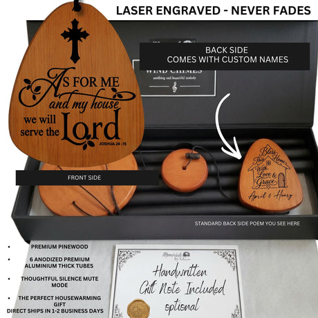 Christian Housewarming Gift Wind Chime, Personalized New Home Gift for Couple, Asked For Me My Lord