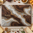 Personalized Glass Charcuterie Board, Custom Marble Wood Look Cheese Board, Closing Gifts, Realtor Kitchen Decor