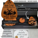 Personalized Hunting Fishing Sympathetic Memorial Wind Chime, Hunter Loss Gift