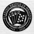 Bridge Player Memorial Gift - Personalized Sympathy Gift Playing Bridge In Heaven