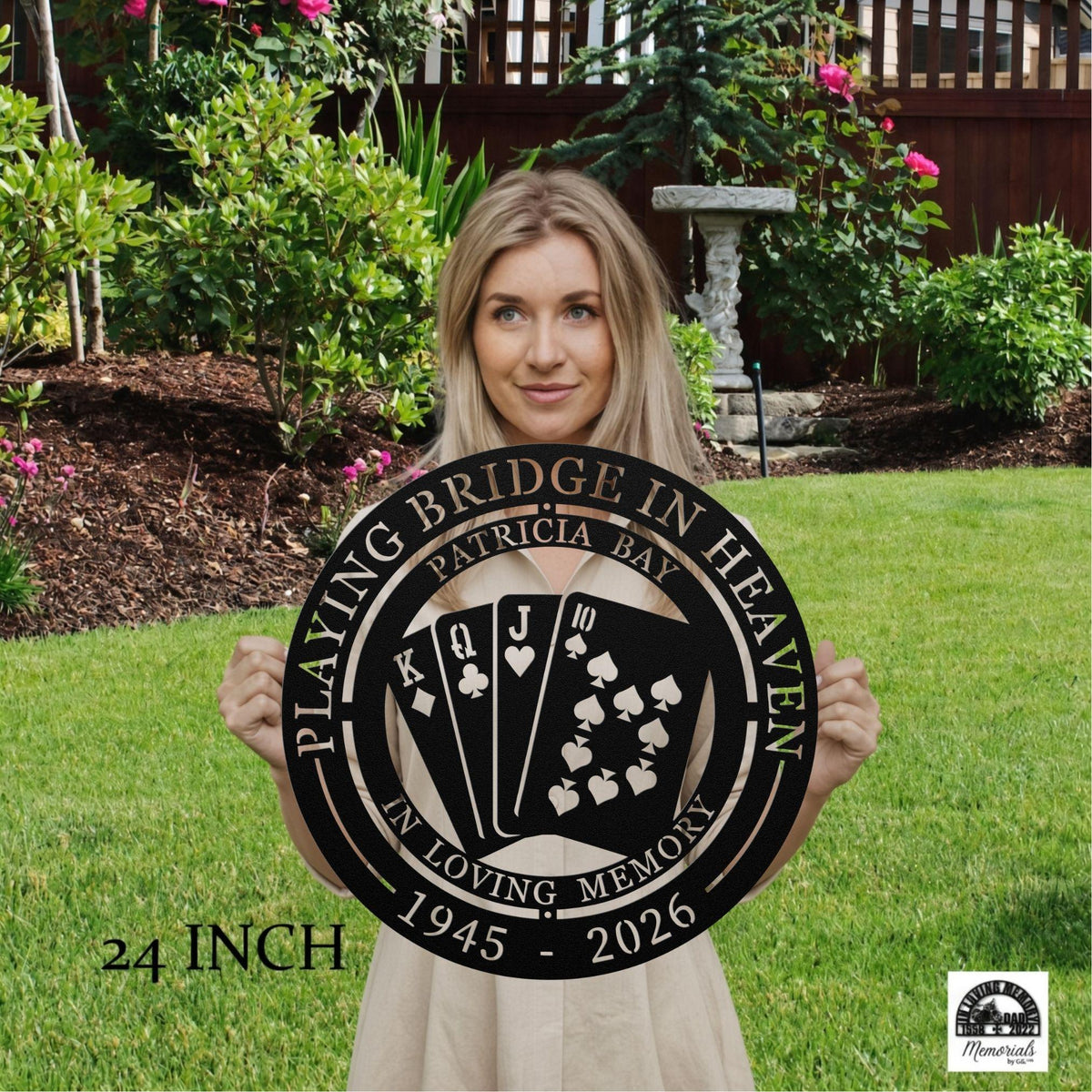 Bridge Player Memorial Gift - Personalized Sympathy Gift Playing Bridge In Heaven