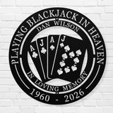One Last Hand - Blackjack Memorial Sign