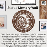 Dart Board Memorial Gift - Personalized Darts Player Sympathy Gift Throwing Darts In Heaven