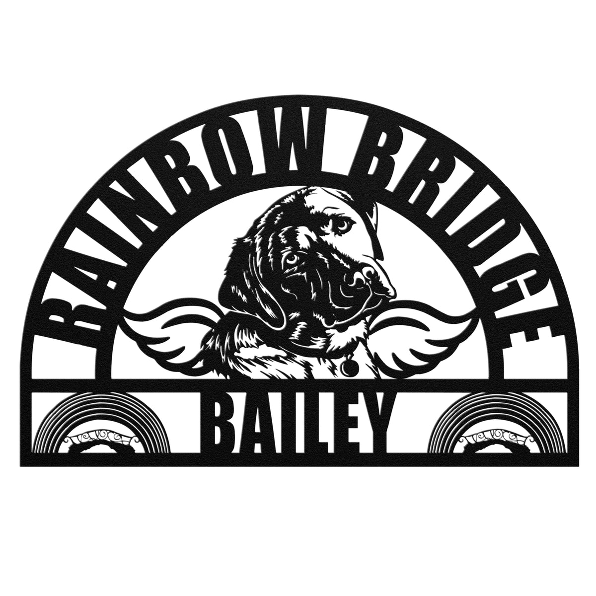 Labrador Bridge Black Labrador Rainbow Bridge Pet Memorial Gift – Memorials By GG