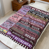 Retirement Blanket Gift for A Lady - Perfect Cozy Gift for Her New Chapter