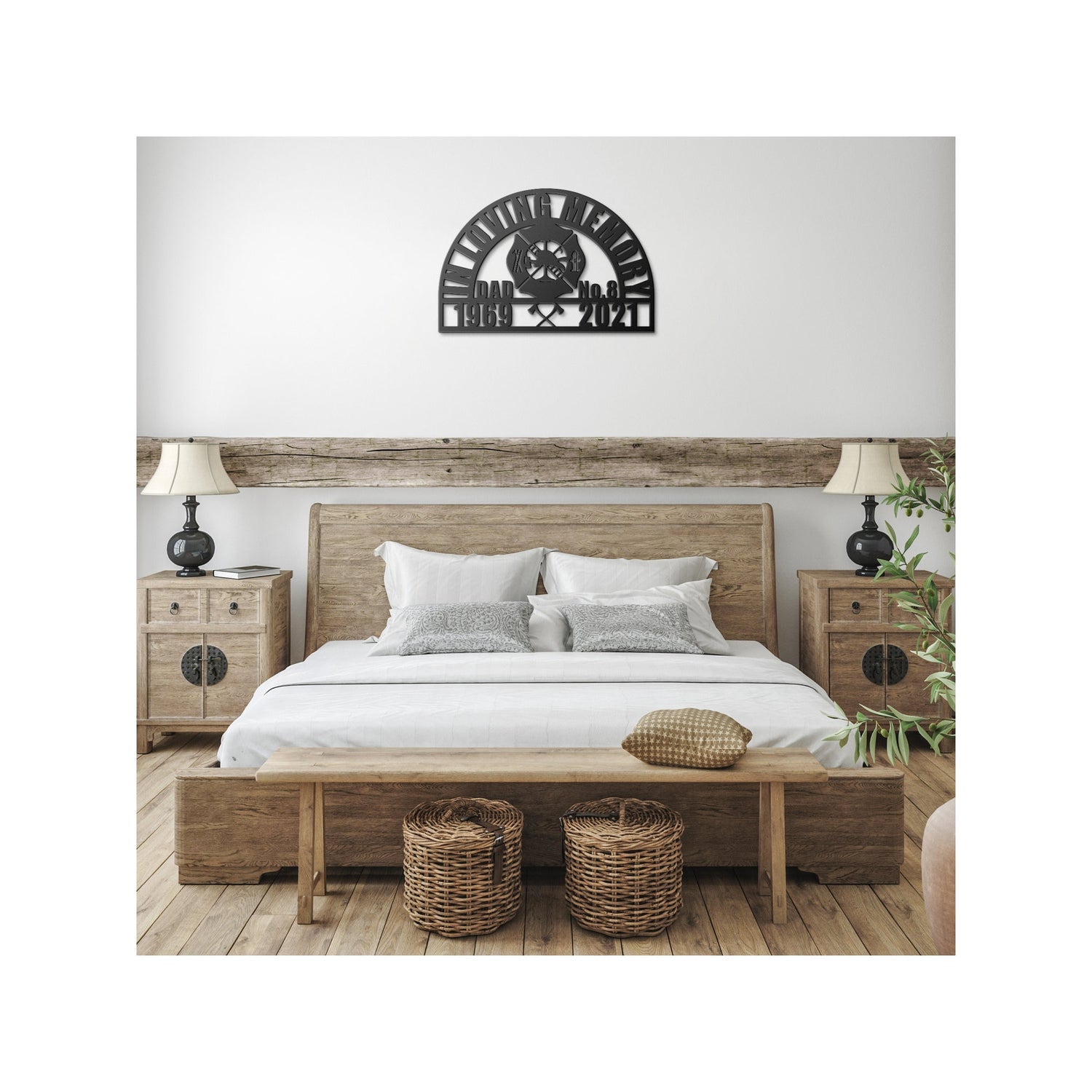 Firefighter Sympathy Gift Loss of Father Gift, Dad Bereavement Gift, Sympathy Gift, Memorial Gifts, In Loving Memory, Father Grave Memorial