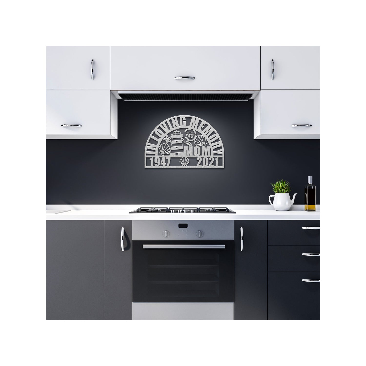 Lighthouse Memorial Metal Sign - Nautical Sympathy Gift for Loss of Mother - Nautical Wall Decor - Bereavement Gift for Loss of Loved One