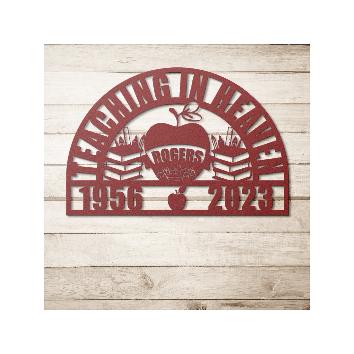 Teacher Memorial Grief Gift, Loss of Teacher Sympathy Keepsake Present, In Loving Memory Metal Sign, Sorry for Your Loss Teaching in Heaven