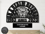 Dungeons and Dragons Memorial for Loss of Friend - D and D Dice Sympathy Gift for Loss of Dungeon Master - DnD Dice Remembrance Gift