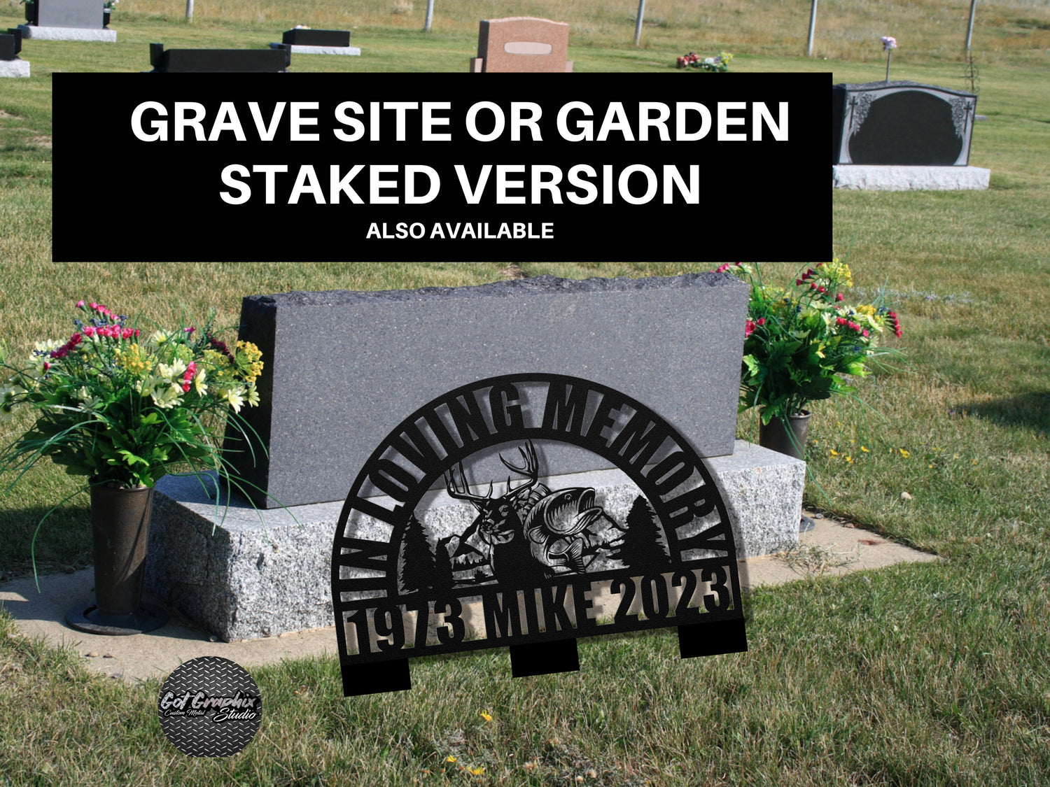 Hunting and Fishing Sympathy Memorial Sign - Personalized Celebration of Life for Men